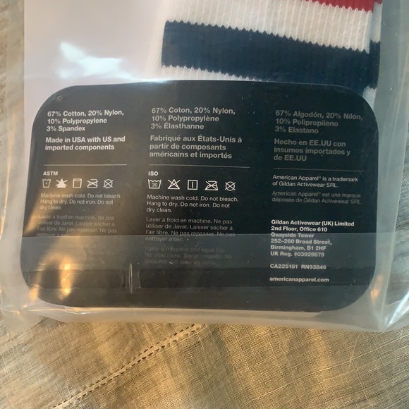 Vintage American Apparel striped sporty knee socks- new - Picture 5 of 5